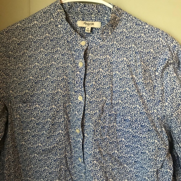 Madewell Market Blue Floral Popover Shirt - Picture 3 of 4